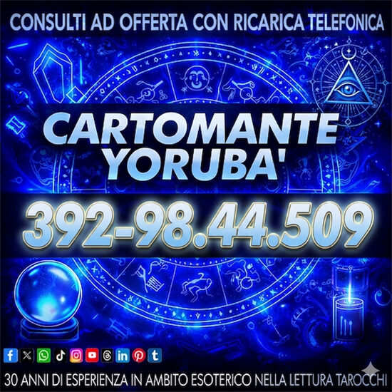 Scopri il tuo futuro con la cartomanzia del Cartomante YORUBA'