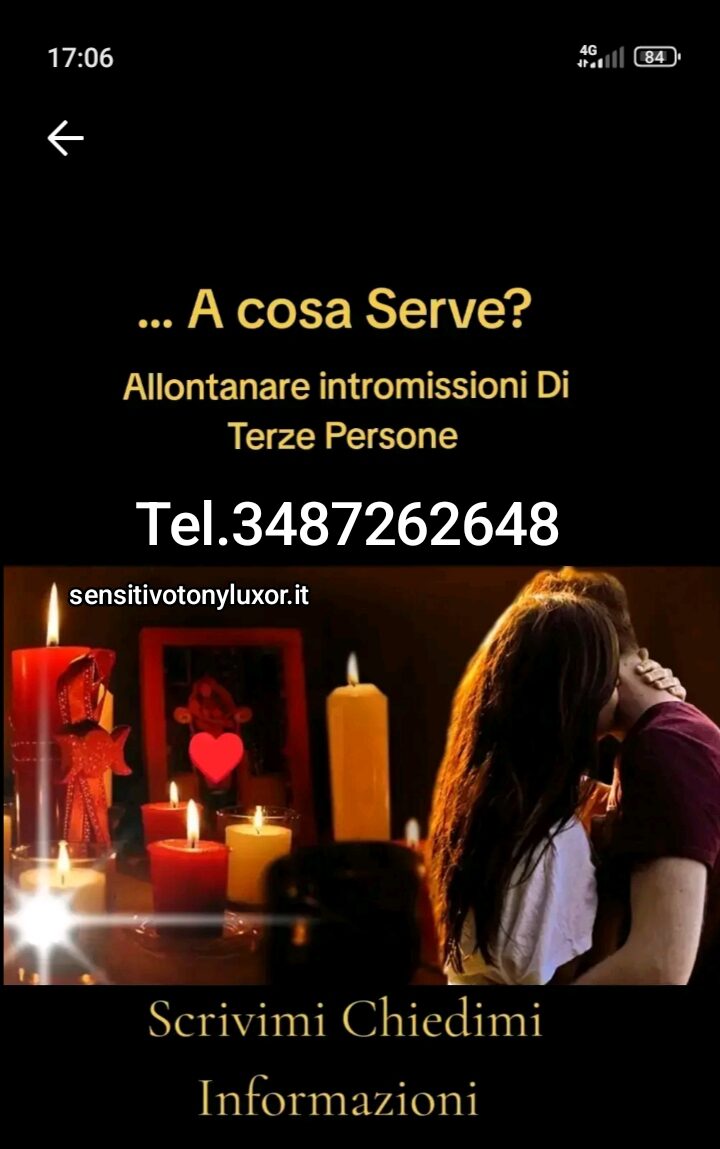 sensitivo Parapsicologo Tony Luxor.tel.3487262648