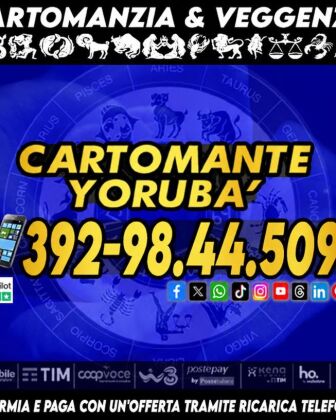 Da circa 30 anni il Cartomante YORUBA' si dedica alla lettura dei Tarocchi