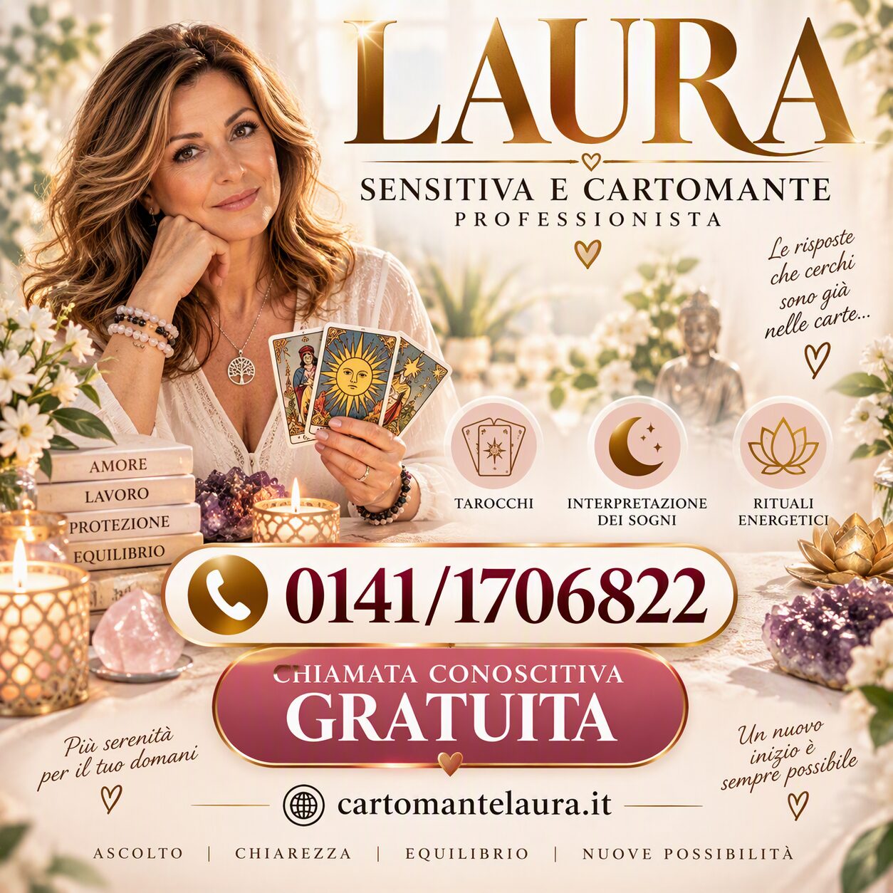 Laura Cartomante. La verità che stai cercando ti aspetta. 0141/1706822